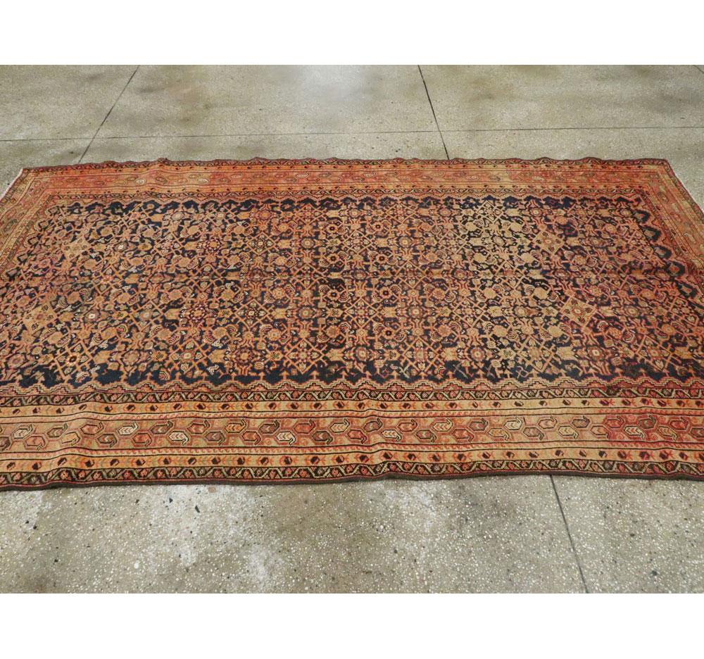 Early 20th Century Handmade Persian Malayer Gallery Accent Rug For Sale 3