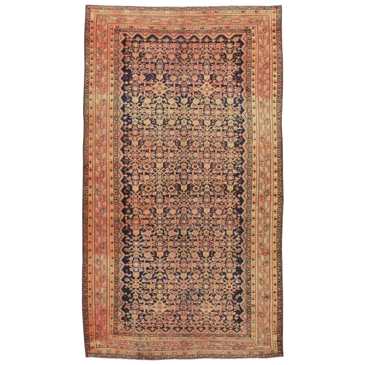 Early 20th Century Handmade Persian Malayer Gallery Accent Rug For Sale