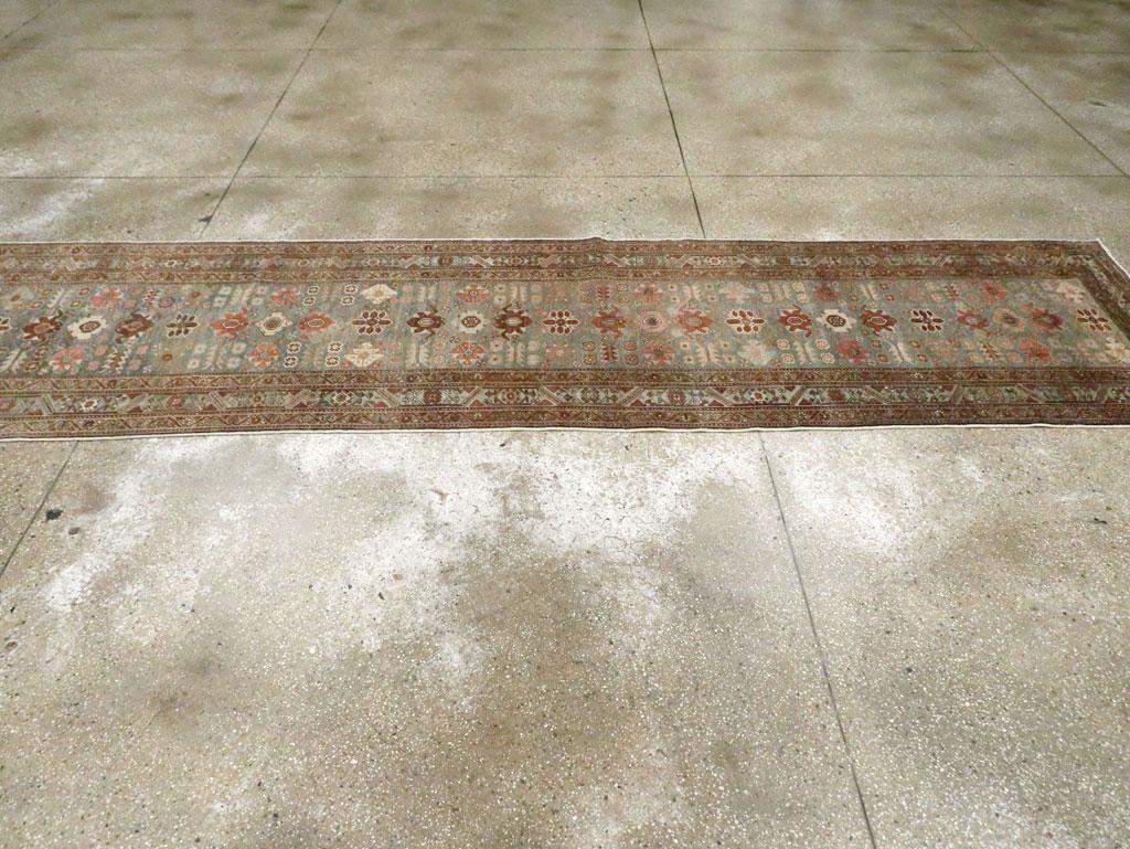 Early 20th Century Handmade Persian Malayer Long Runner For Sale 1