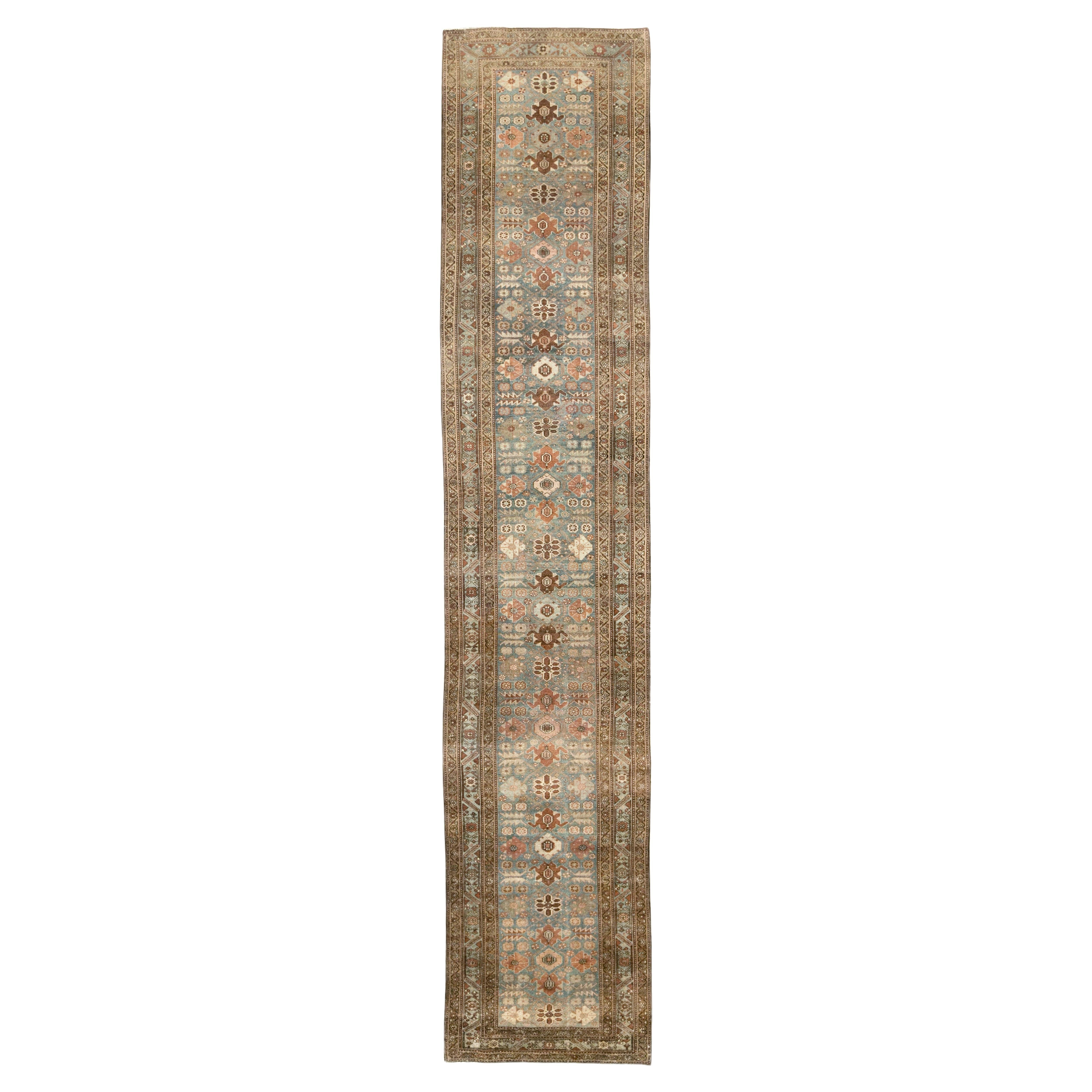 Early 20th Century Handmade Persian Malayer Long Runner For Sale