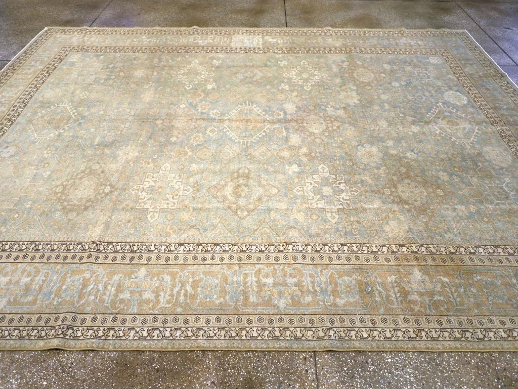 Hand-Knotted Early 20th Century Handmade Persian Malayer Room Size Carpet For Sale