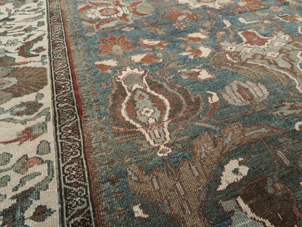 Wool Early 20th Century Handmade Persian Malayer Room Size Carpet For Sale