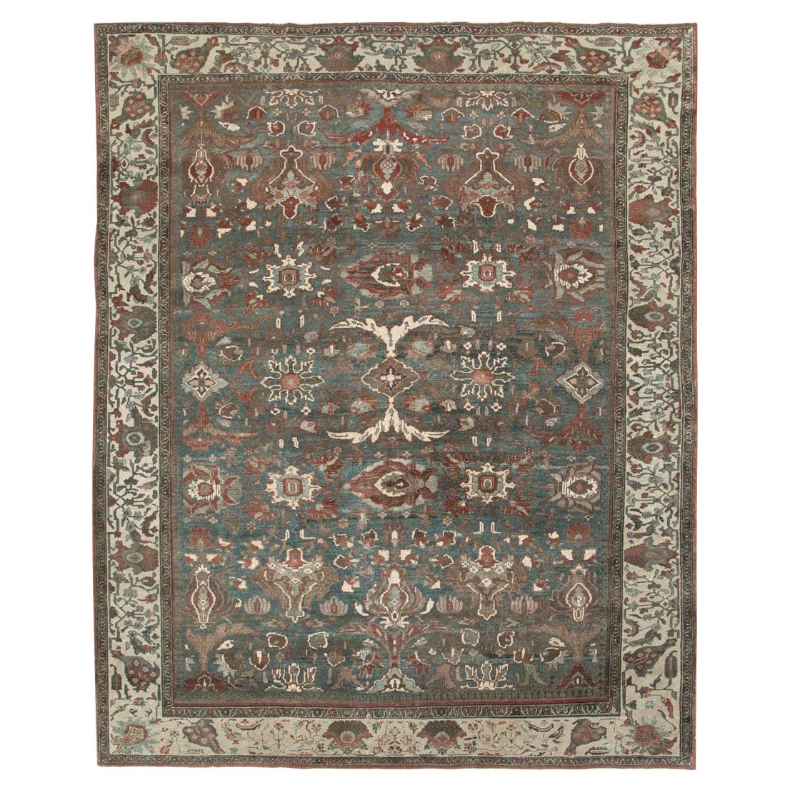 Early 20th Century Handmade Persian Malayer Room Size Carpet For Sale