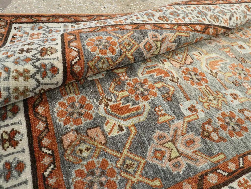Early 20th Century Handmade Persian Malayer Runner For Sale 4