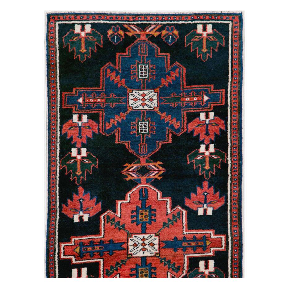 Tribal Early 20th Century Handmade Persian Malayer Runner For Sale