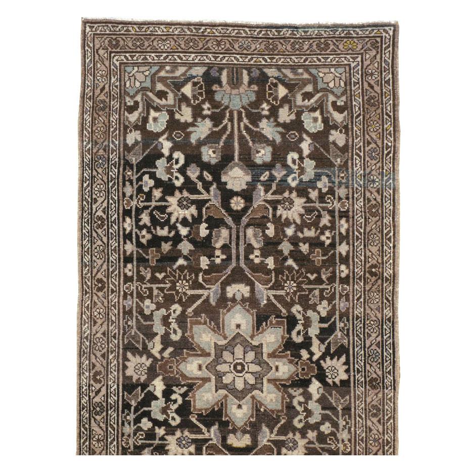 Edwardian Early 20th Century Handmade Persian Malayer Runner For Sale