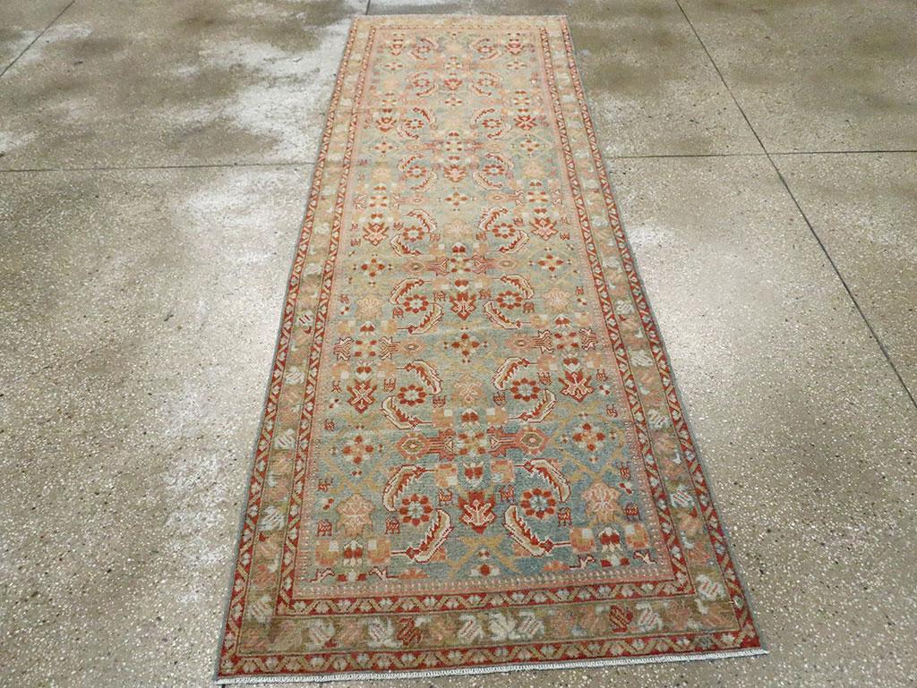 Hand-Knotted Early 20th Century Handmade Persian Malayer Runner