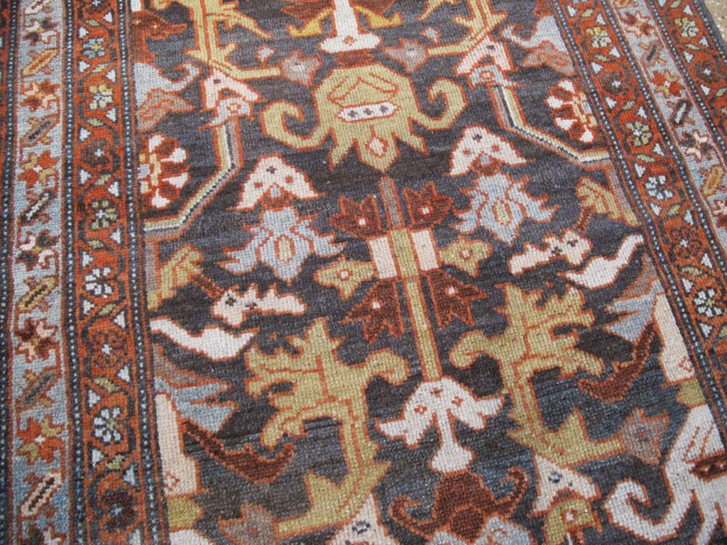 Early 20th Century Handmade Persian Malayer Runner In Excellent Condition For Sale In New York, NY