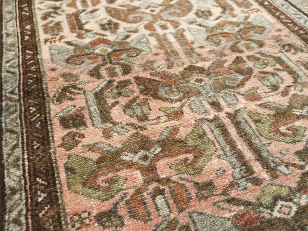 Early 20th Century Handmade Persian Malayer Runner In Excellent Condition For Sale In New York, NY