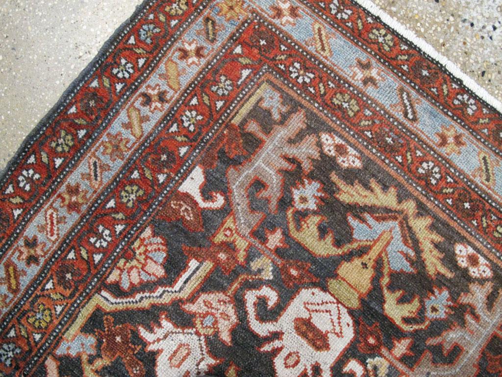 Wool Early 20th Century Handmade Persian Malayer Runner For Sale