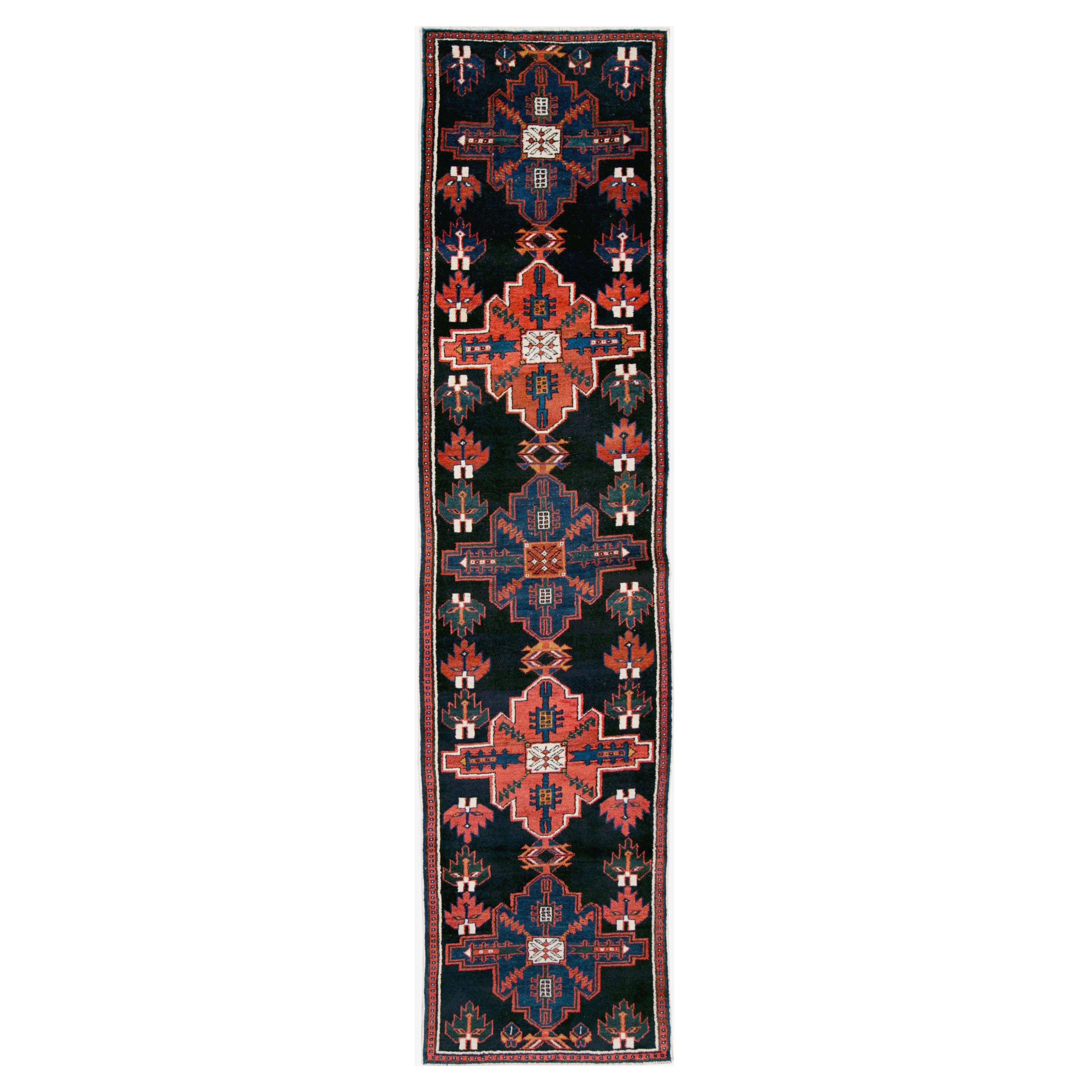 Early 20th Century Handmade Persian Malayer Runner For Sale