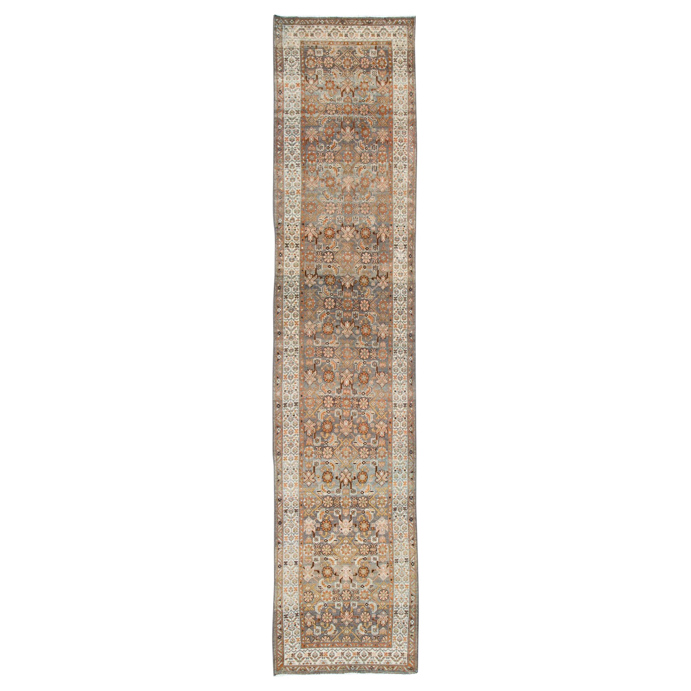 Early 20th Century Handmade Persian Malayer Runner For Sale