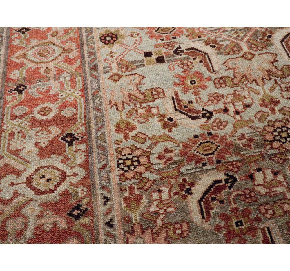 Anfang des 20. Jahrhunderts Handgefertigter Persischer Malayer Kleiner Akzentteppich (Rustikal) im Angebot