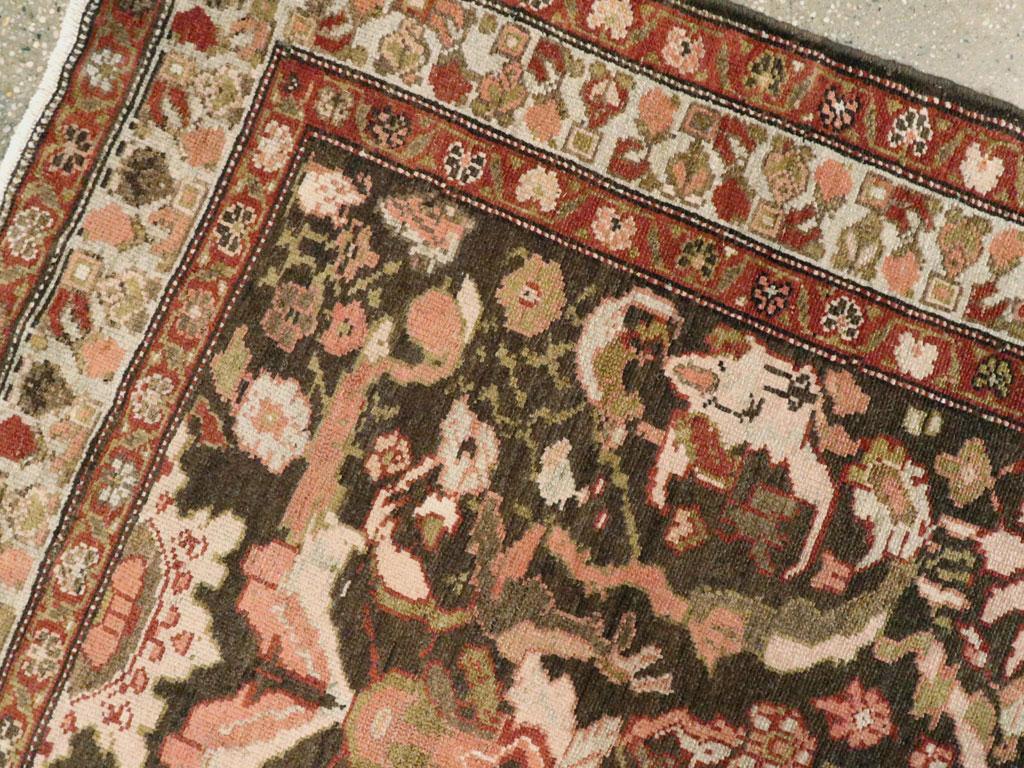 Pequeña alfombra de acento persa Malayer de principios del siglo XX hecha a mano Persa en venta