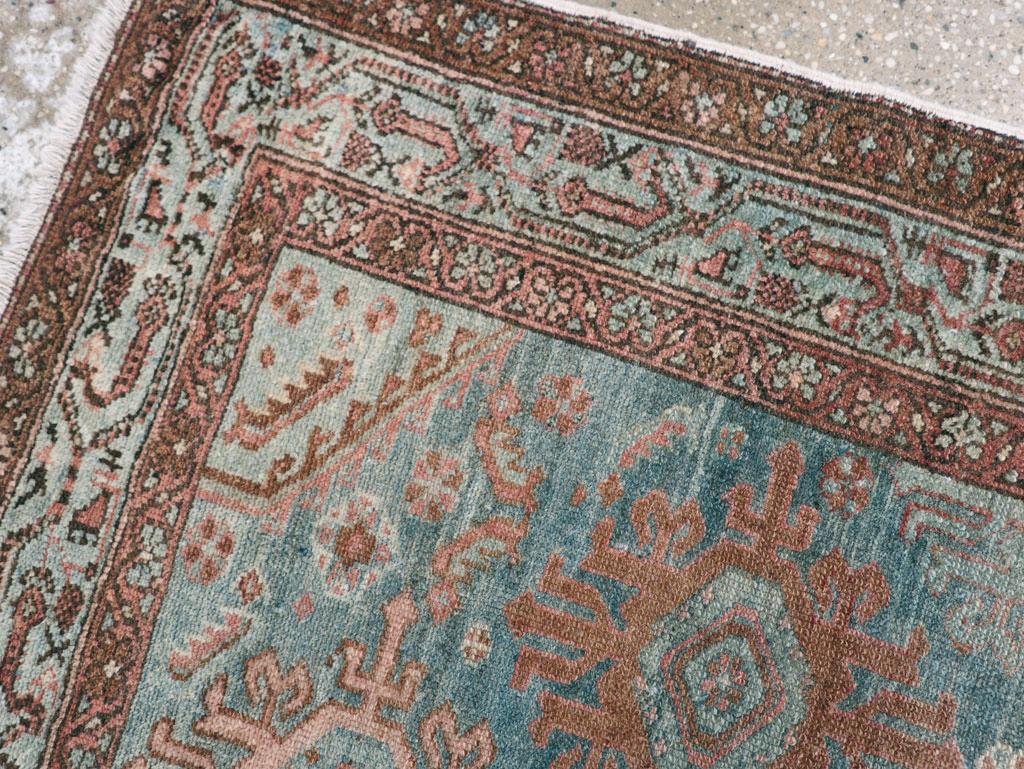 Early 20th Century Handmade Persian Malayer Small Accent Rug In Good Condition For Sale In New York, NY