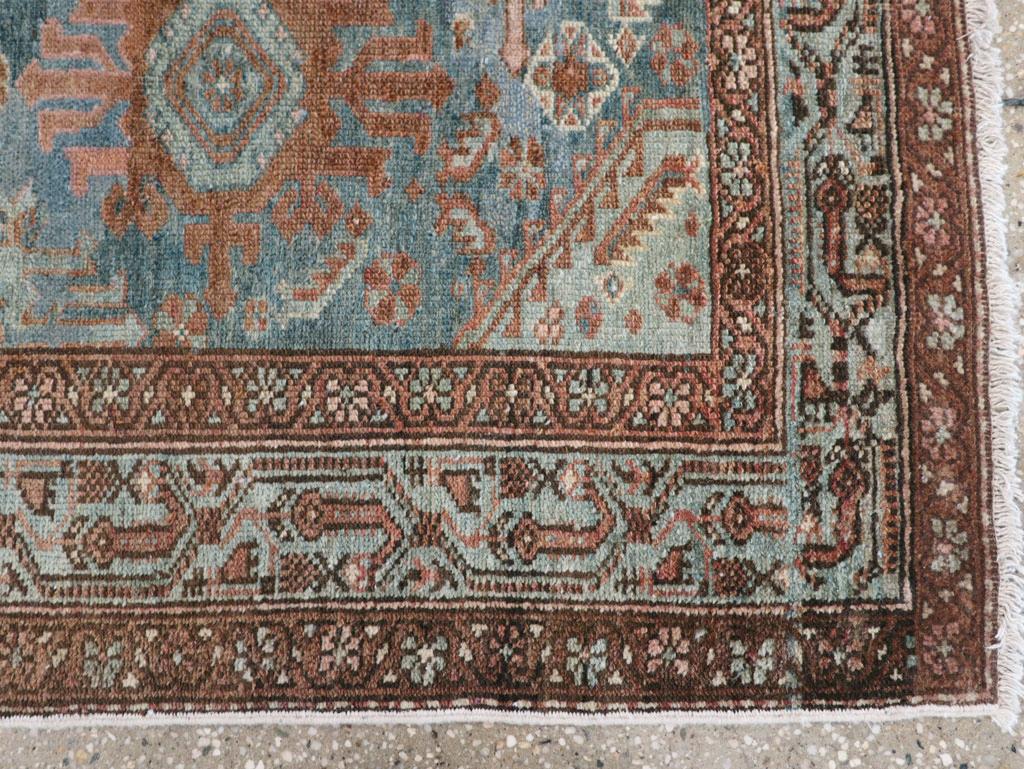 Wool Early 20th Century Handmade Persian Malayer Small Accent Rug For Sale