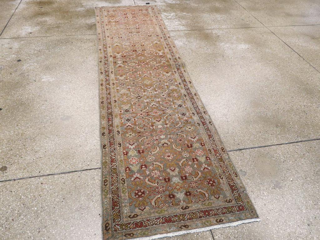 Early 20th Century Handmade Persian Malayer Small Runner In Excellent Condition In New York, NY