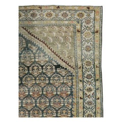 Early 20th Century Handmade Persian Malayer Throw Rug