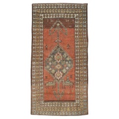 Early 20th Century Handmade Persian Malayer Throw Rug