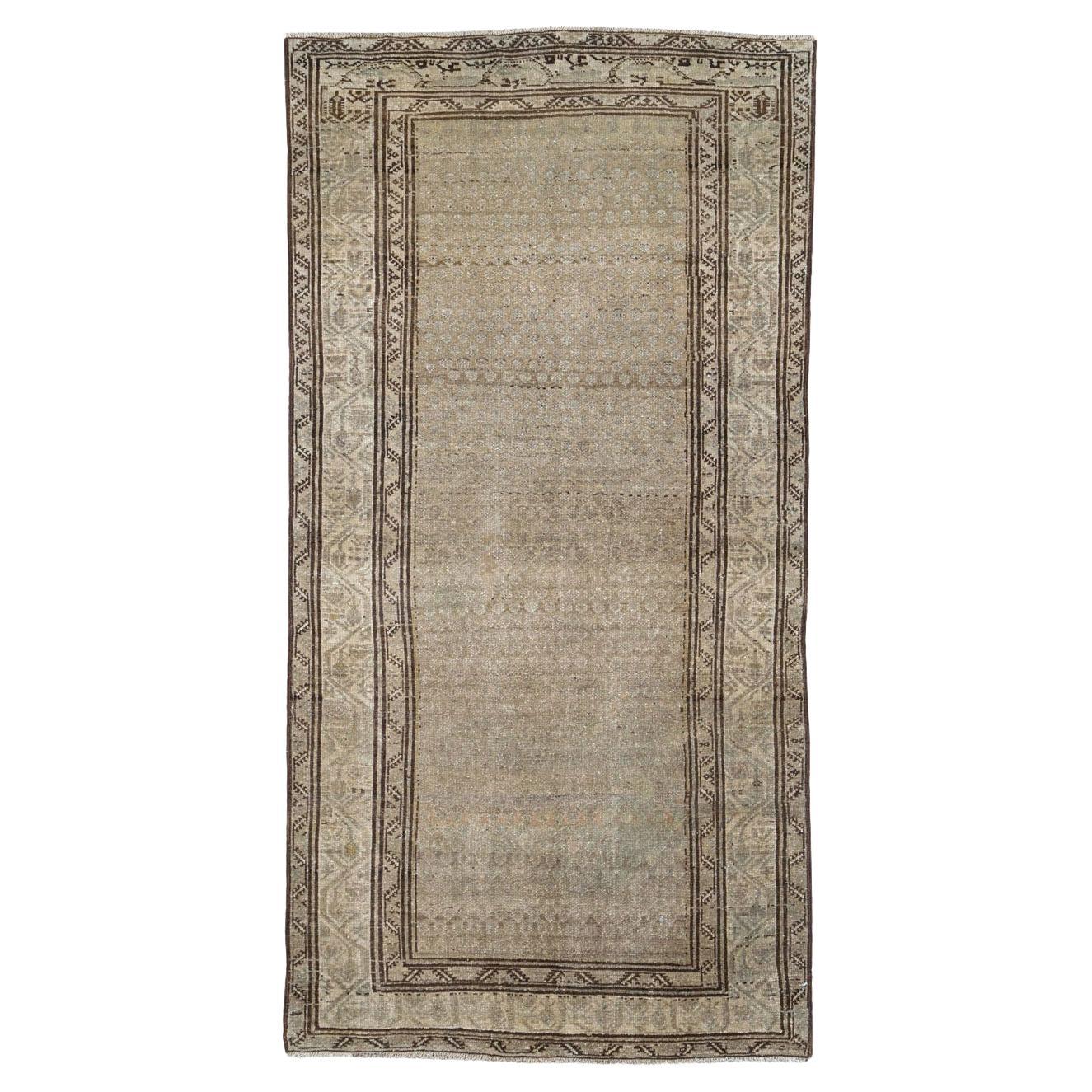 Early 20th Century Handmade Persian Malayer Throw Rug For Sale