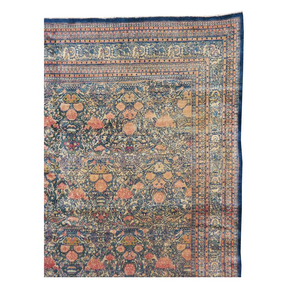 Hand-Knotted Early 20th Century Handmade Persian Room Size Rug Inspired by European Designs For Sale