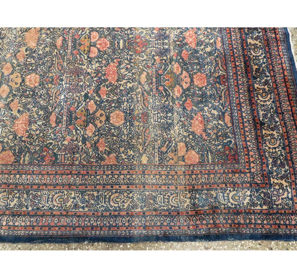 Early 20th Century Handmade Persian Room Size Rug Inspired by European Designs For Sale 2