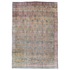 Early 20th Century Handmade Persian Room Size Rug Inspired by European Designs