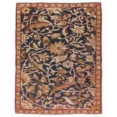 Used Early 20th Century Handmade Persian Sampler Mahal Throw Rug
