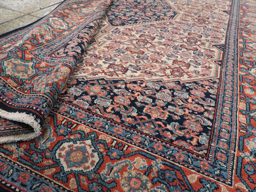 Wool Early 20th Century Handmade Persian Senneh Accent Rug For Sale