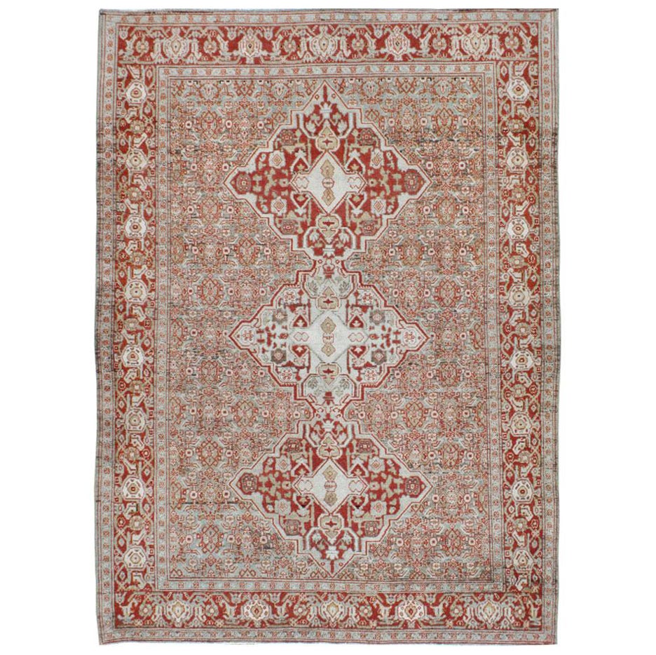 Alfombra persa Senneh de acento de principios del siglo XX hecha a mano en venta