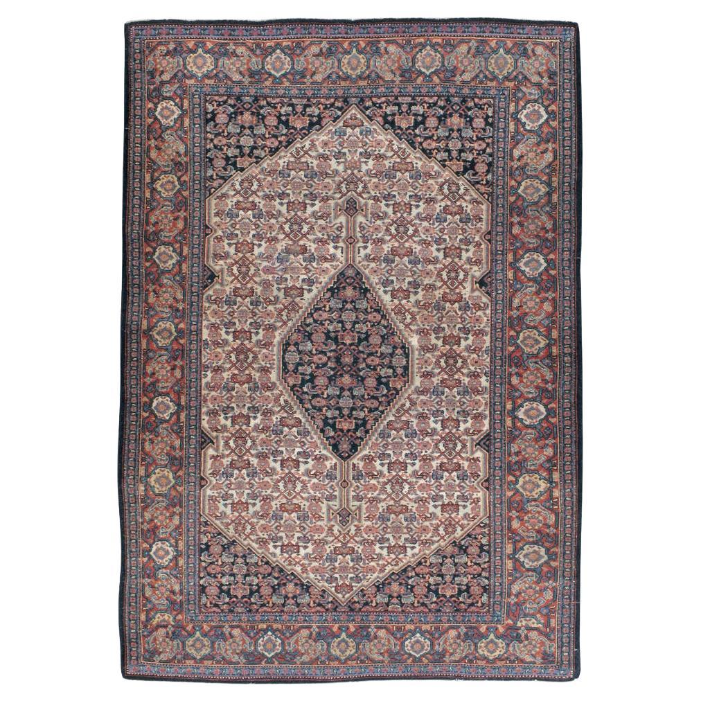 Tapis d'appoint persan Senneh du début du 20e siècle fait à la main