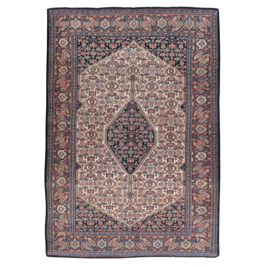 Early 20th Century Handmade Persian Senneh Accent Rug