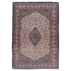Antique Early 20th Century Handmade Persian Senneh Accent Rug