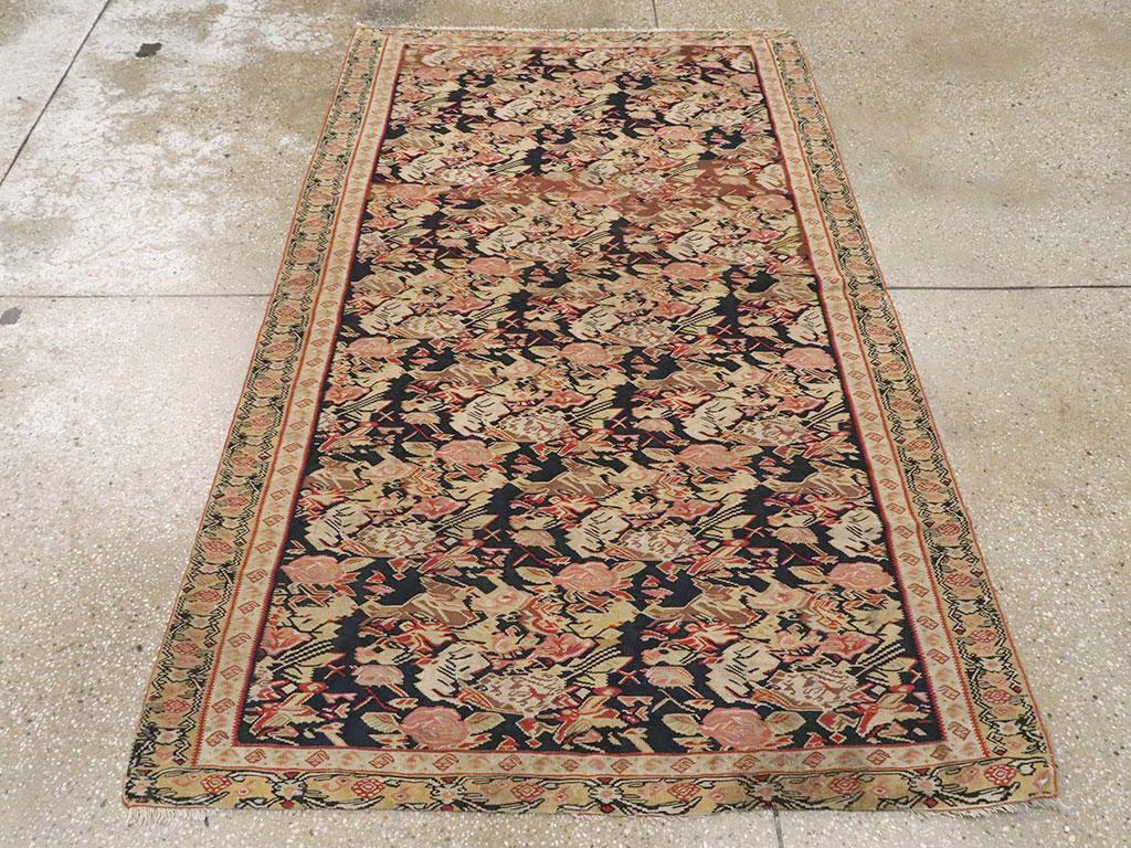 Hand-Woven Early 20th Century, Handmade Persian Senneh Kilim Accent Rug For Sale