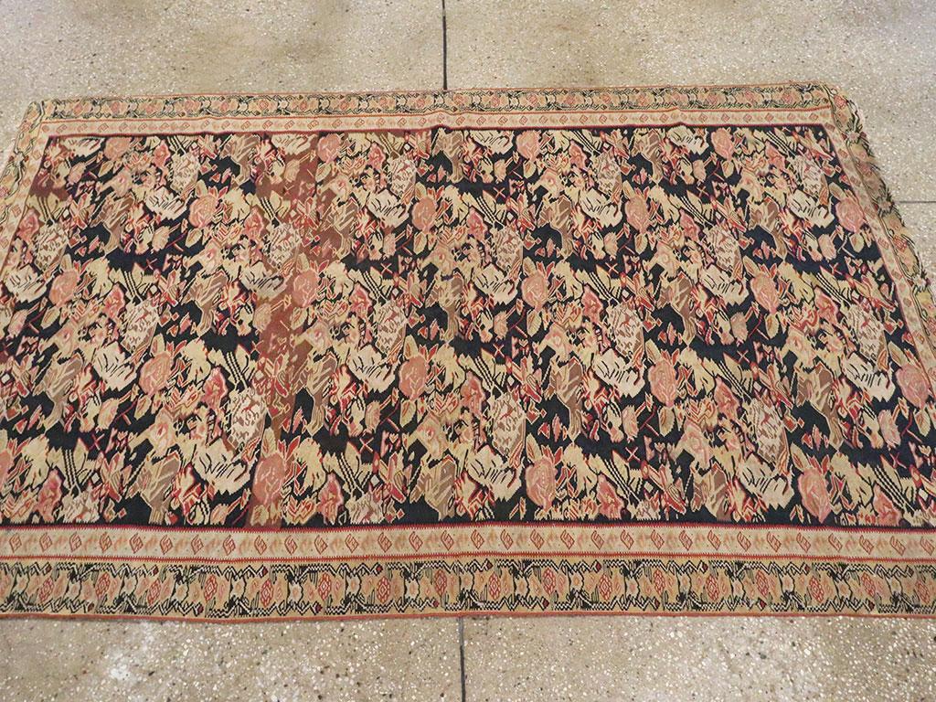 Early 20th Century, Handmade Persian Senneh Kilim Accent Rug For Sale 2