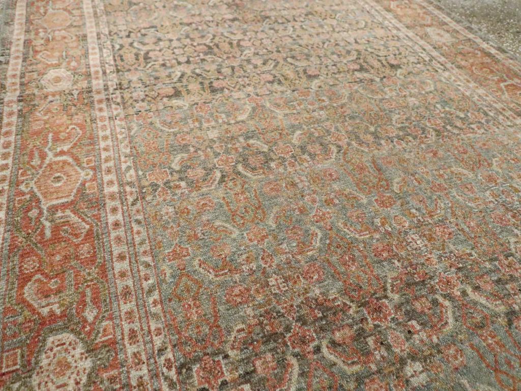 Early 20th Century Handmade Persian Senneh Malayer Long Runner In Excellent Condition For Sale In New York, NY