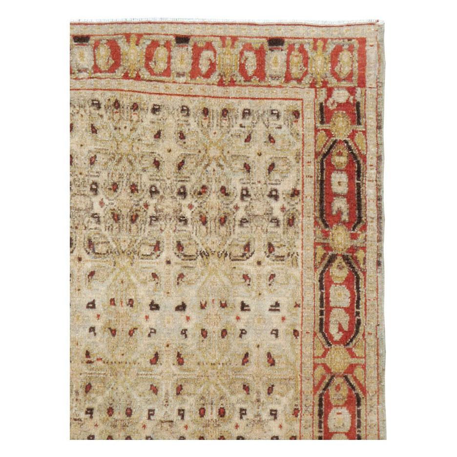 An antique Persian Senneh Malayer throw rug handmade during the early 20th century.

Measures: 3' 10