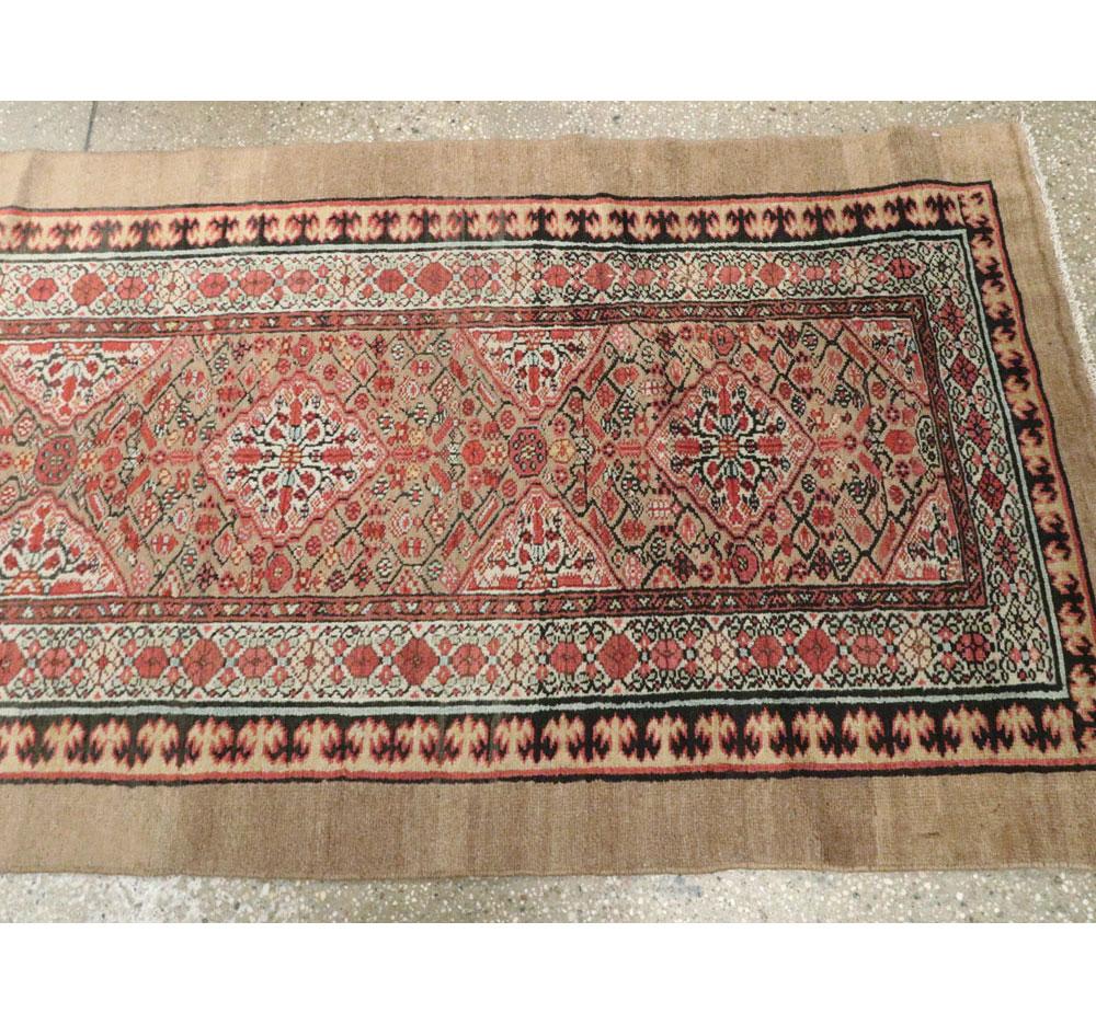 Early 20th Century Handmade Persian Serab Runner For Sale 3
