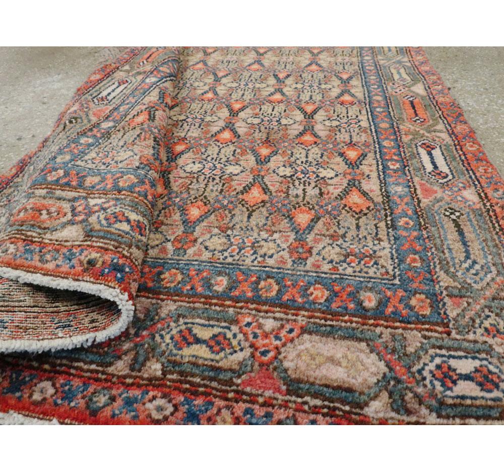 Early 20th Century Handmade Persian Serab Runner For Sale 3