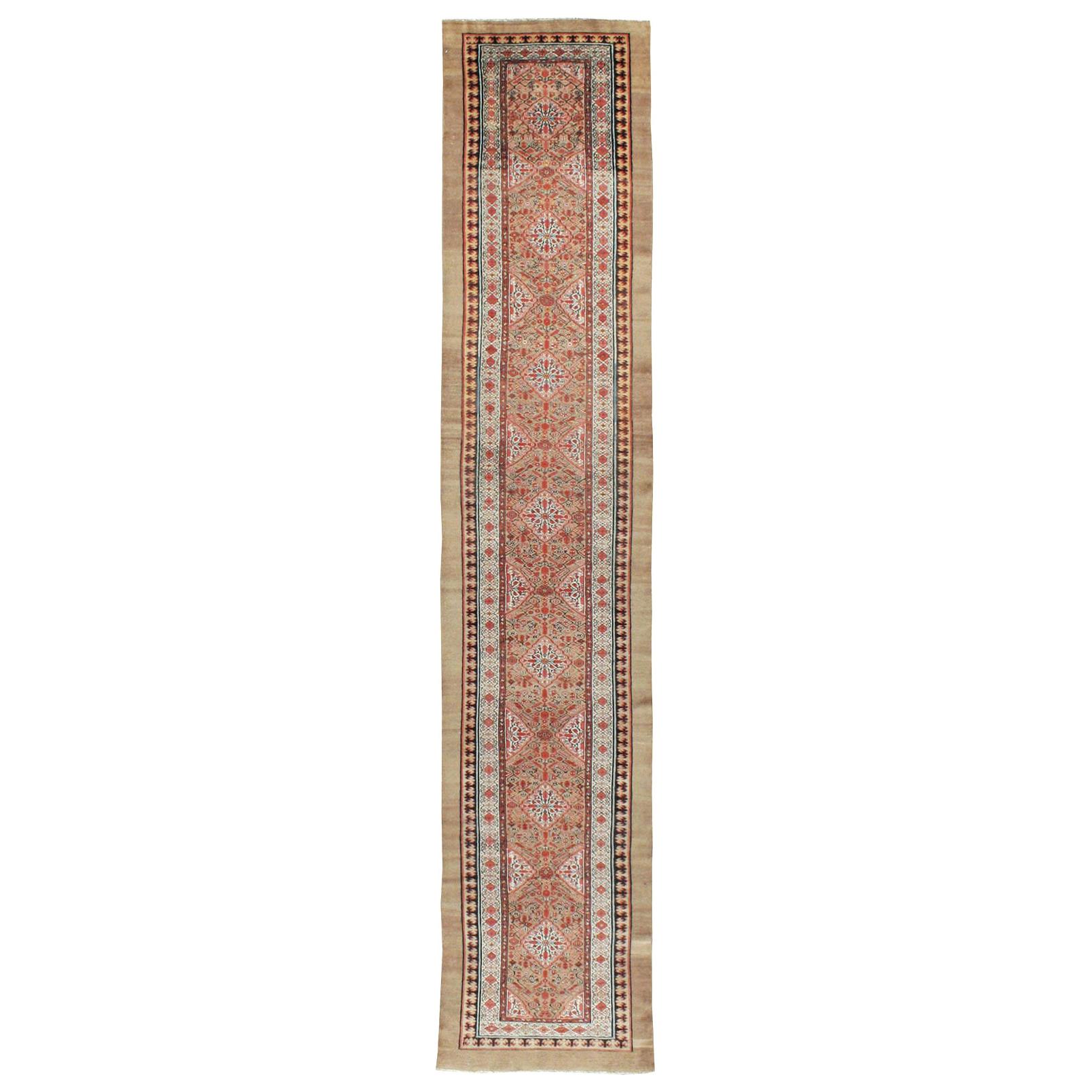 Early 20th Century Handmade Persian Serab Runner For Sale