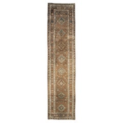 Early 20th Century Handmade Persian Serab Runner