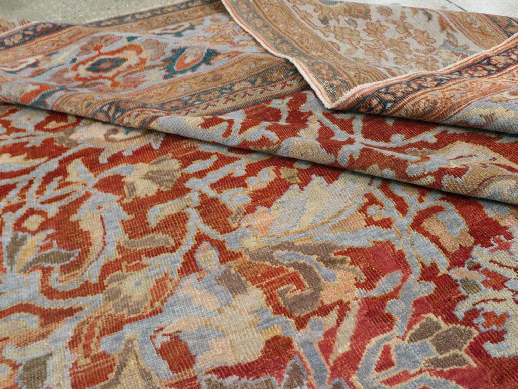 Großer quadratischer persischer Sultanabad-Teppich, handgefertigt, Anfang des 20. Jahrhunderts im Angebot 3