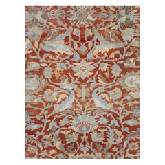 Early 20th Century Handmade Persian Sultanabad Large Square Room Size Carpet