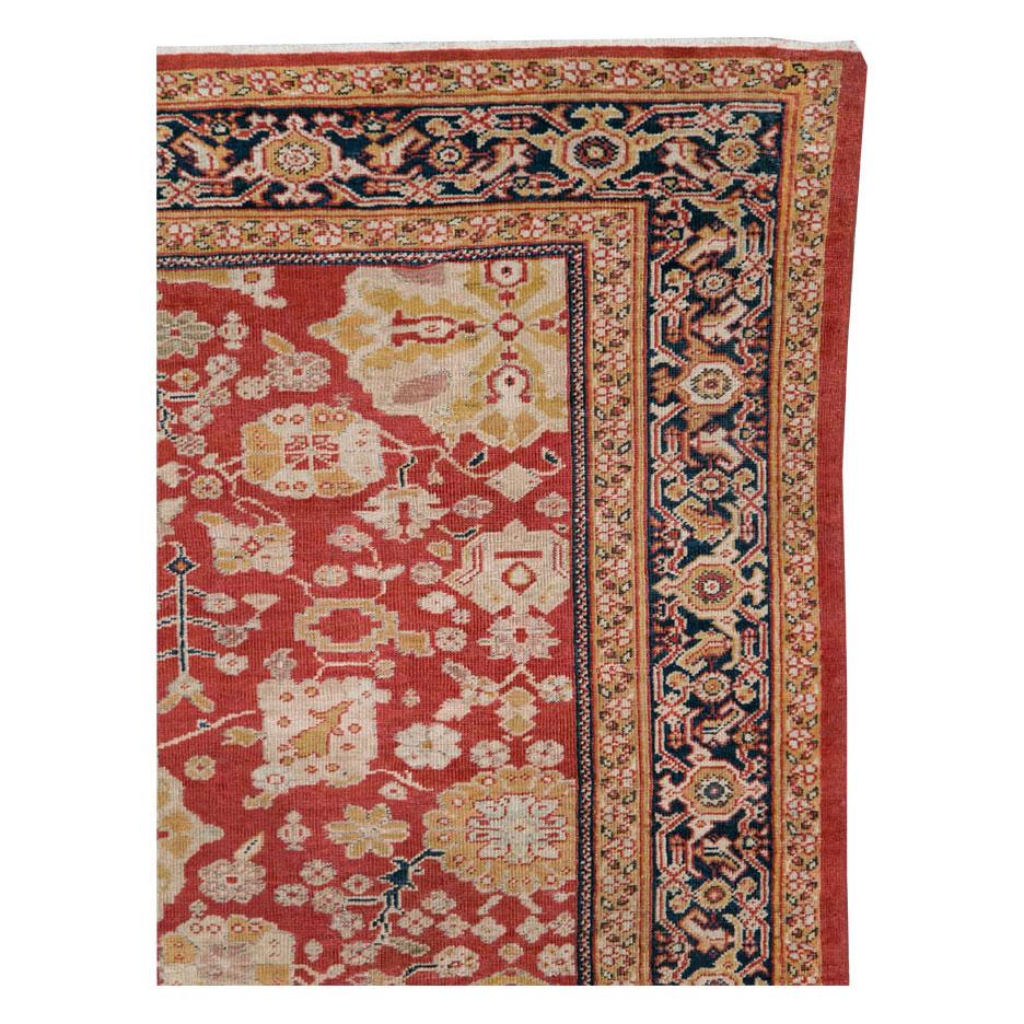 Hand-Knotted Early 20th Century Handmade Persian Sultanabad Long and Narrow Gallery Carpet For Sale