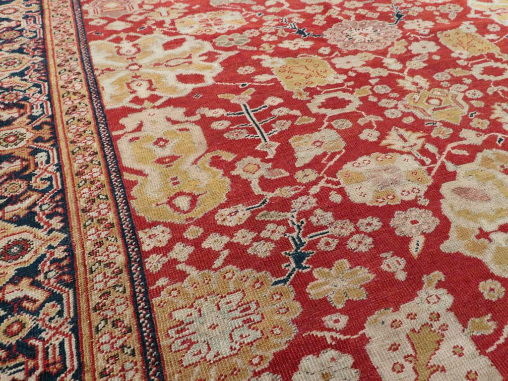 Wool Early 20th Century Handmade Persian Sultanabad Long and Narrow Gallery Carpet For Sale