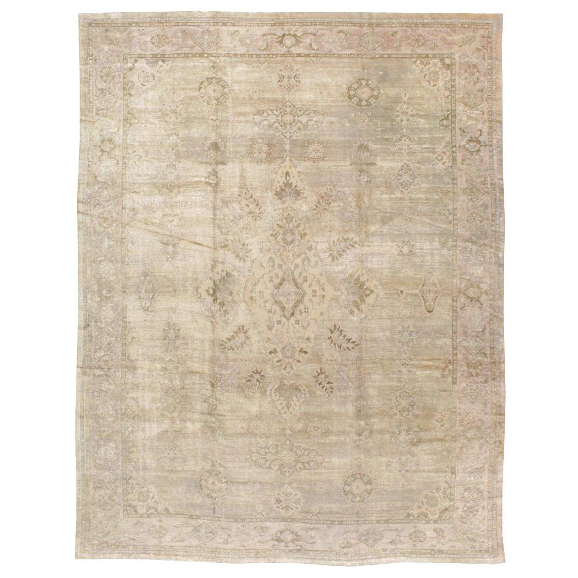 Early 20th Century Handmade Persian Sultanabad Room Size Carpet