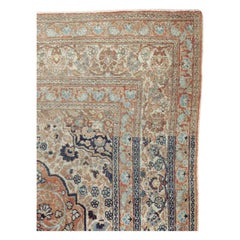 Early 20th Century Handmade Persian Tabriz Haji Jalili Accent Rug