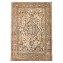 Early 20th Century Handmade Persian Tabriz Haji Jalili Accent Rug