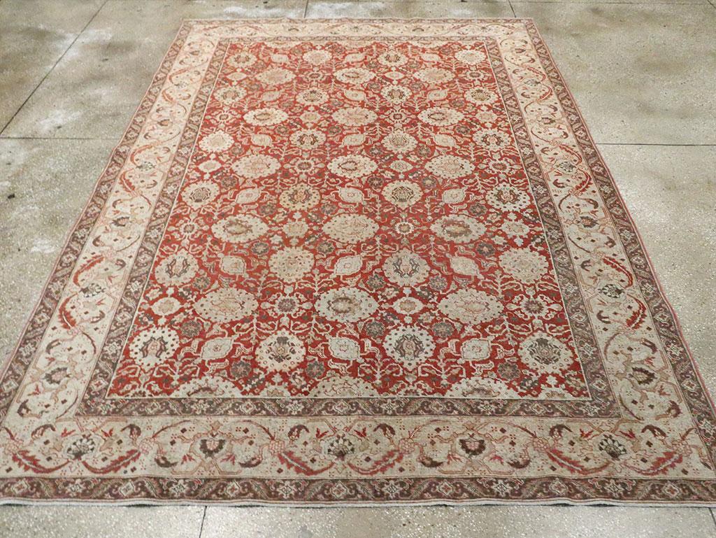 Handgefertigter persischer Täbriz-Teppich in Zimmergröße aus dem frühen 20. Jahrhundert (Persisch) im Angebot
