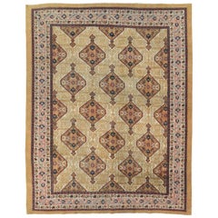 Early 20th Century Handmade Persian Tabriz Room Size Carpet